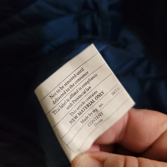 Patagonia Fiona Down Parka Coat Navy Blue XS Zip Front Interior Pockets Puffer - Picture 8 of 11